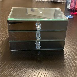 3 drawer glass jewelry box